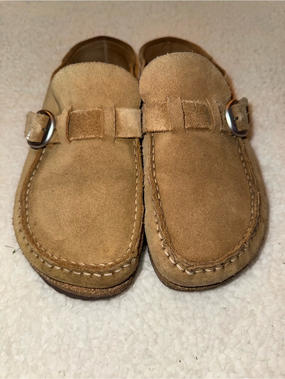 Birkenstock Boston Taupe Suede Clogs Size 38 Women’s EU 38